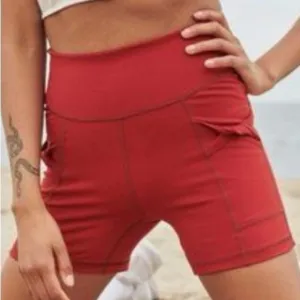 NWT Free People Red Grape Shorts With Pockets Size L