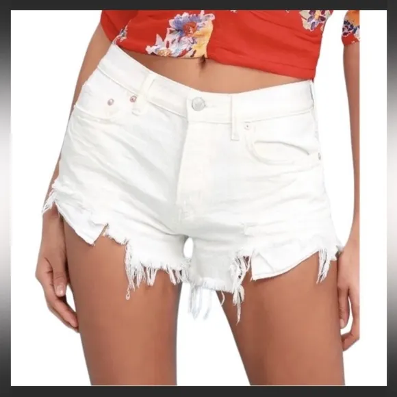 NWT Free People white Jean shorts