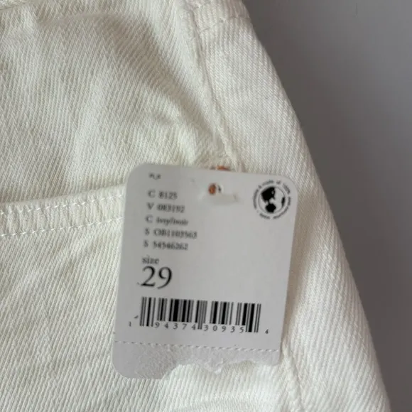 NWT Free People White Loving Good Vibrations Cutoffs Shorts