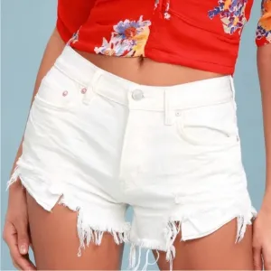 NWT Free People White Loving Good Vibrations Cutoffs Shorts