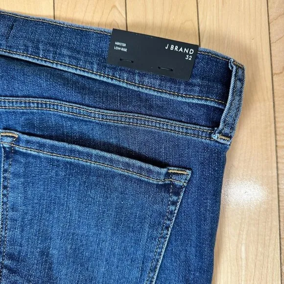 NWT J BRAND Hipster Low Rise Dark Denim Jeans Size 32 Straight Leg