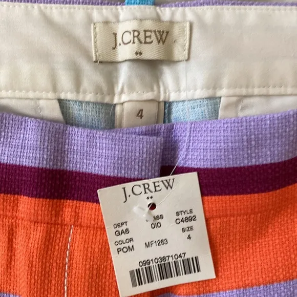 NWT J.Crew | Colorful Stripe Shorts | Size 4