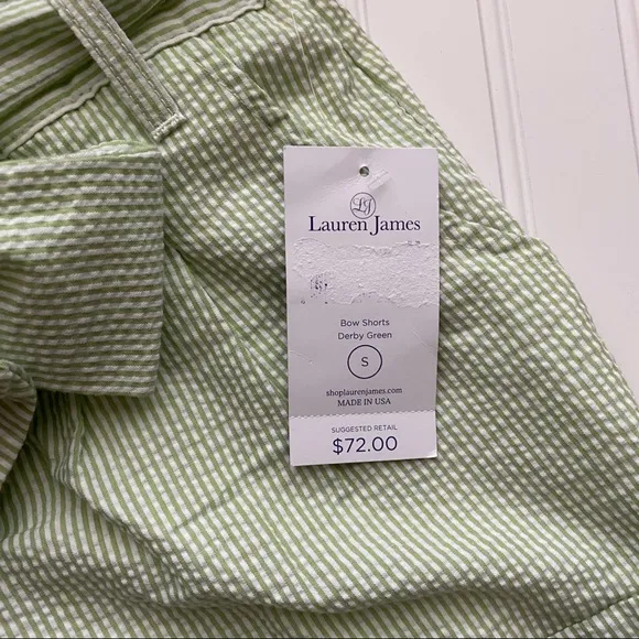 NWT Lauren James Seersucker Bow Shorts 🎀