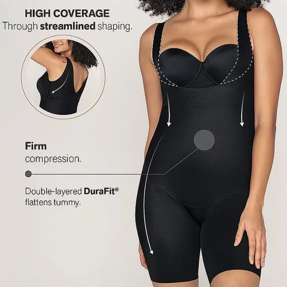 NWT Leonisa Shapewear XXL Undetectable Step-in Mid-Thigh Body Shaper