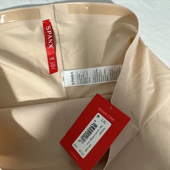 NWT Spanx [ Large ] Thinstincts High Waist Mid-Thigh Shorts in‎ Soft Nude