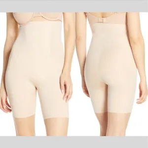 NWT Spanx [ Large ] Thinstincts High Waist Mid-Thigh Shorts in‎ Soft Nude