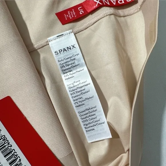 NWT Spanx [ Large ] Thinstincts High Waist Mid-Thigh Shorts in‎ Soft Nude