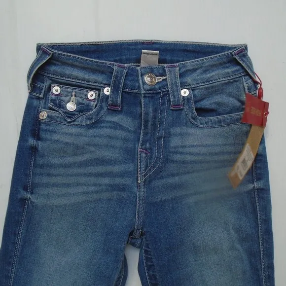 NWT True Religion World Tour High-Waisted Skinny Jeans Pants Women' Size 25 Blue
