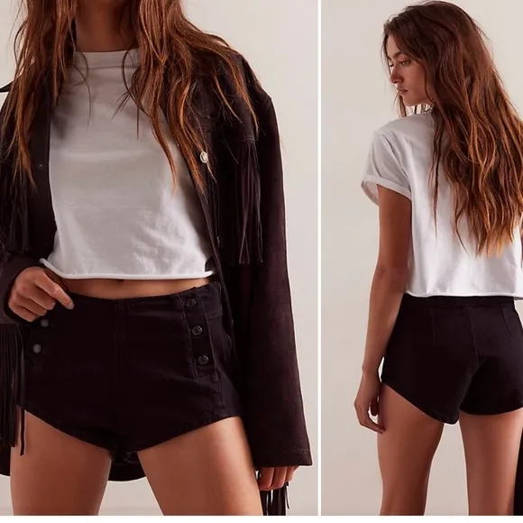NWT We the Free Crvy Swan Song High Rise Brief Micro Shorts size 28