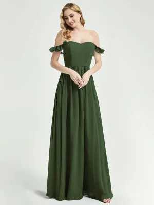 Olive 3 In 1 Detachable Straps Convertible Chiffon Bridesmaid Dress