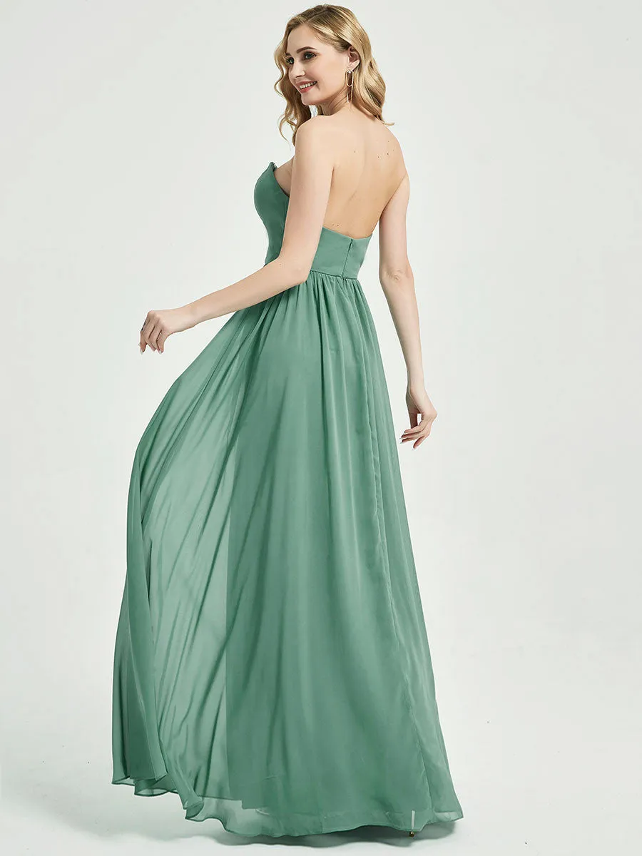 Olive 3 In 1 Detachable Straps Convertible Chiffon Bridesmaid Dress