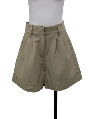 Olive Pleated Shorts