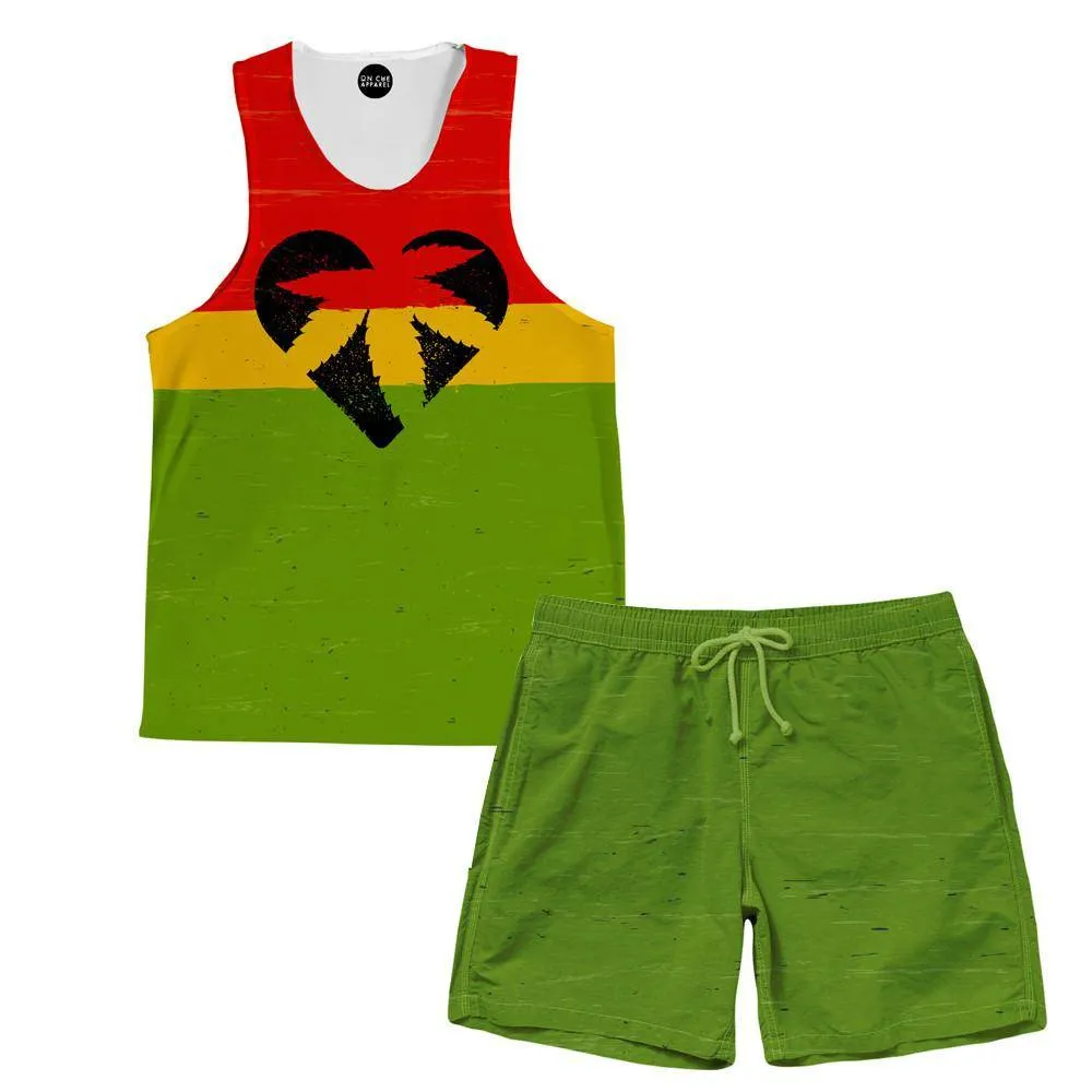 One Love Bud Tank and Shorts Rave Outfit