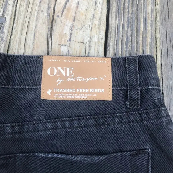 One Teaspoon Trashed Free Birds Cutoffs