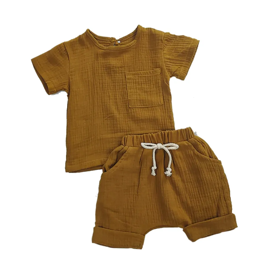 Organic Cotton Baby Set - Short and Top - White