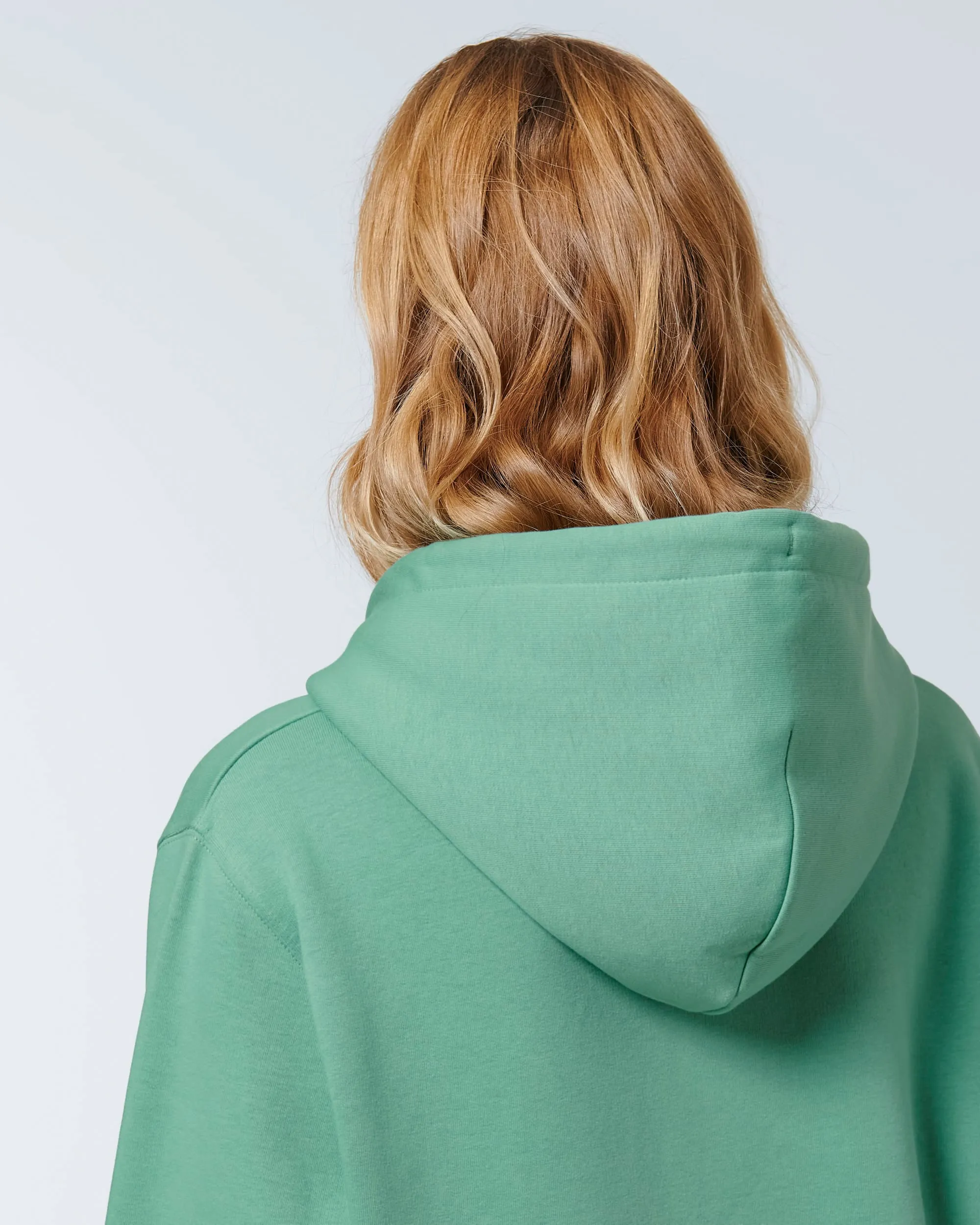 Organic Embroidered Wyld Heart Hoodie: Mint