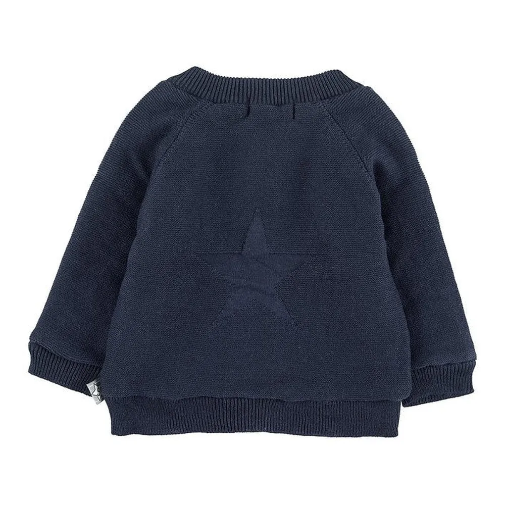 Organic Knitted Lined Jacket - Navy