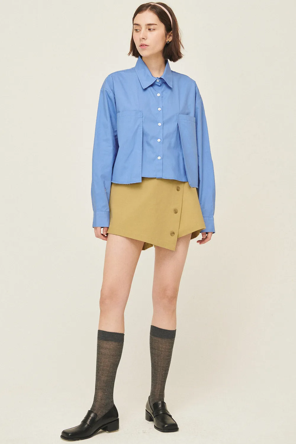 Paige Buttoned Wrap Shorts
