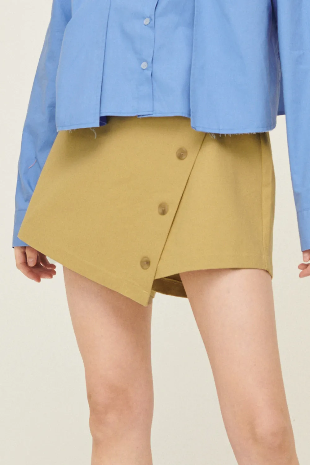 Paige Buttoned Wrap Shorts