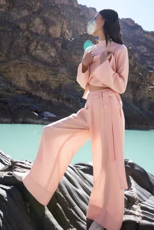 Panamik Woollen Top (Dusty Pink) & Oslo Woollen Pants (Dusty Pink)