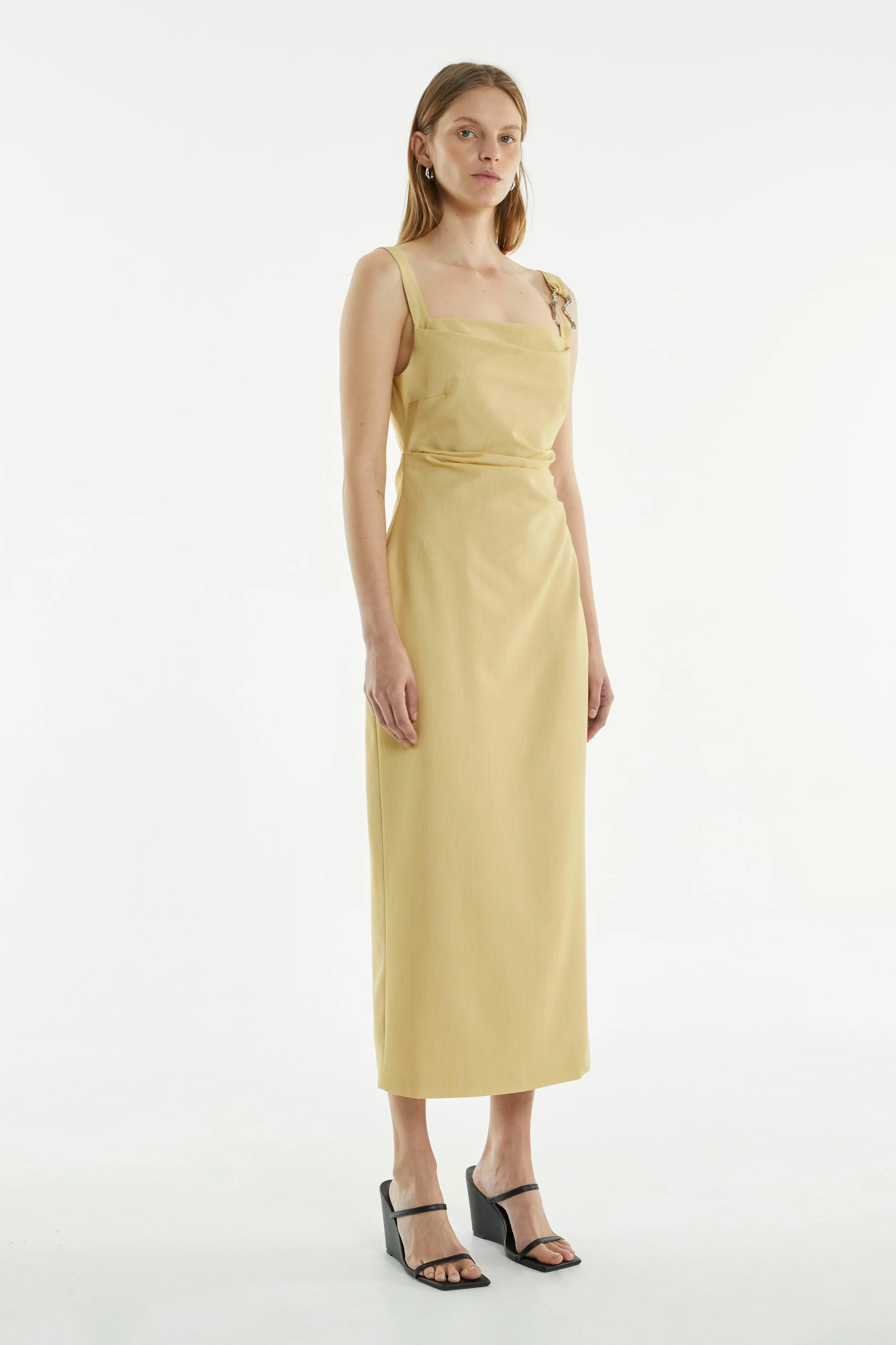 PARADIGM TUCKED MIDI DRESS | CITRUS
