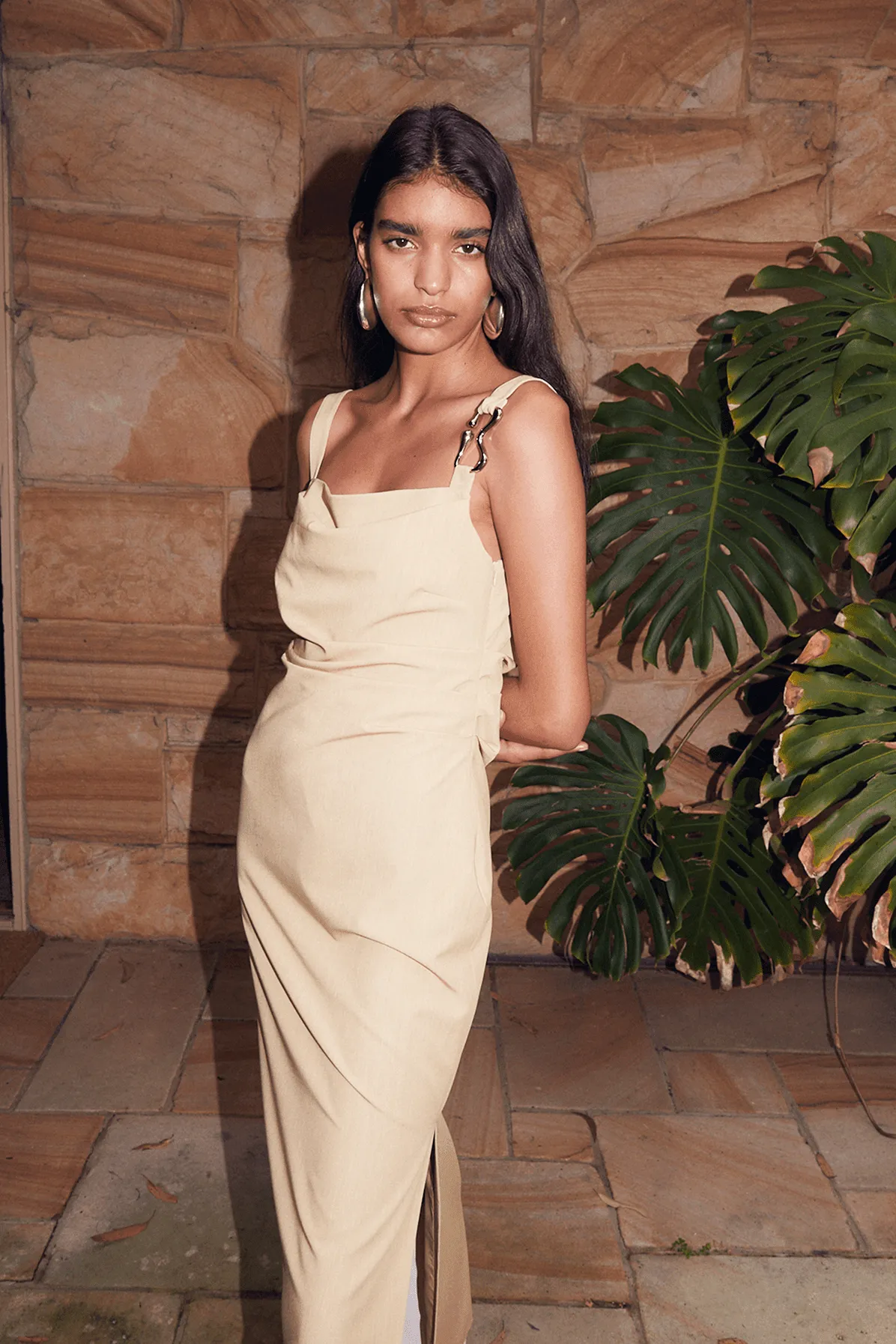 PARADIGM TUCKED MIDI DRESS | CITRUS