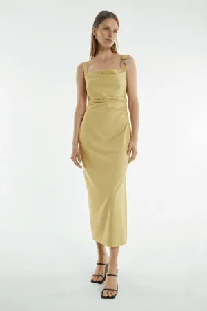 PARADIGM TUCKED MIDI DRESS | CITRUS