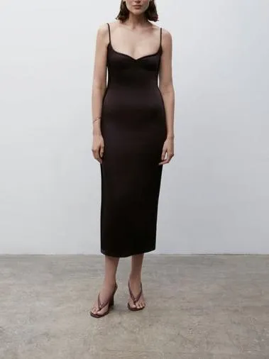 Paris Georgia Heart Dress in Chocolate