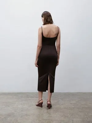 Paris Georgia Heart Dress in Chocolate