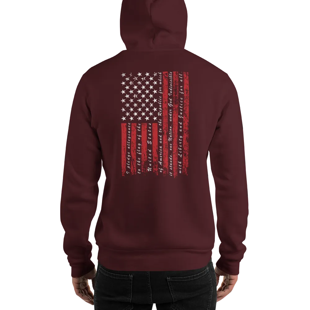 Patriot Pledge of Allegiance Flag Hoodie