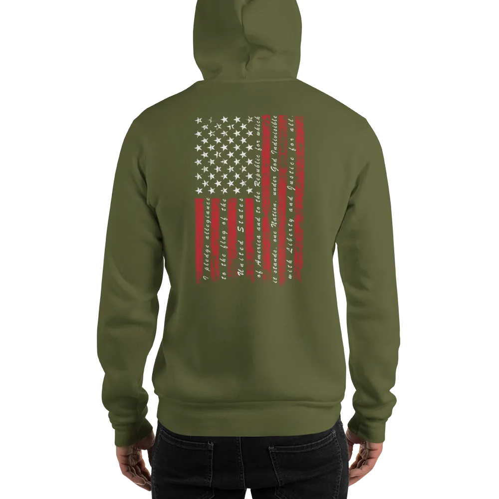 Patriot Pledge of Allegiance Flag Hoodie