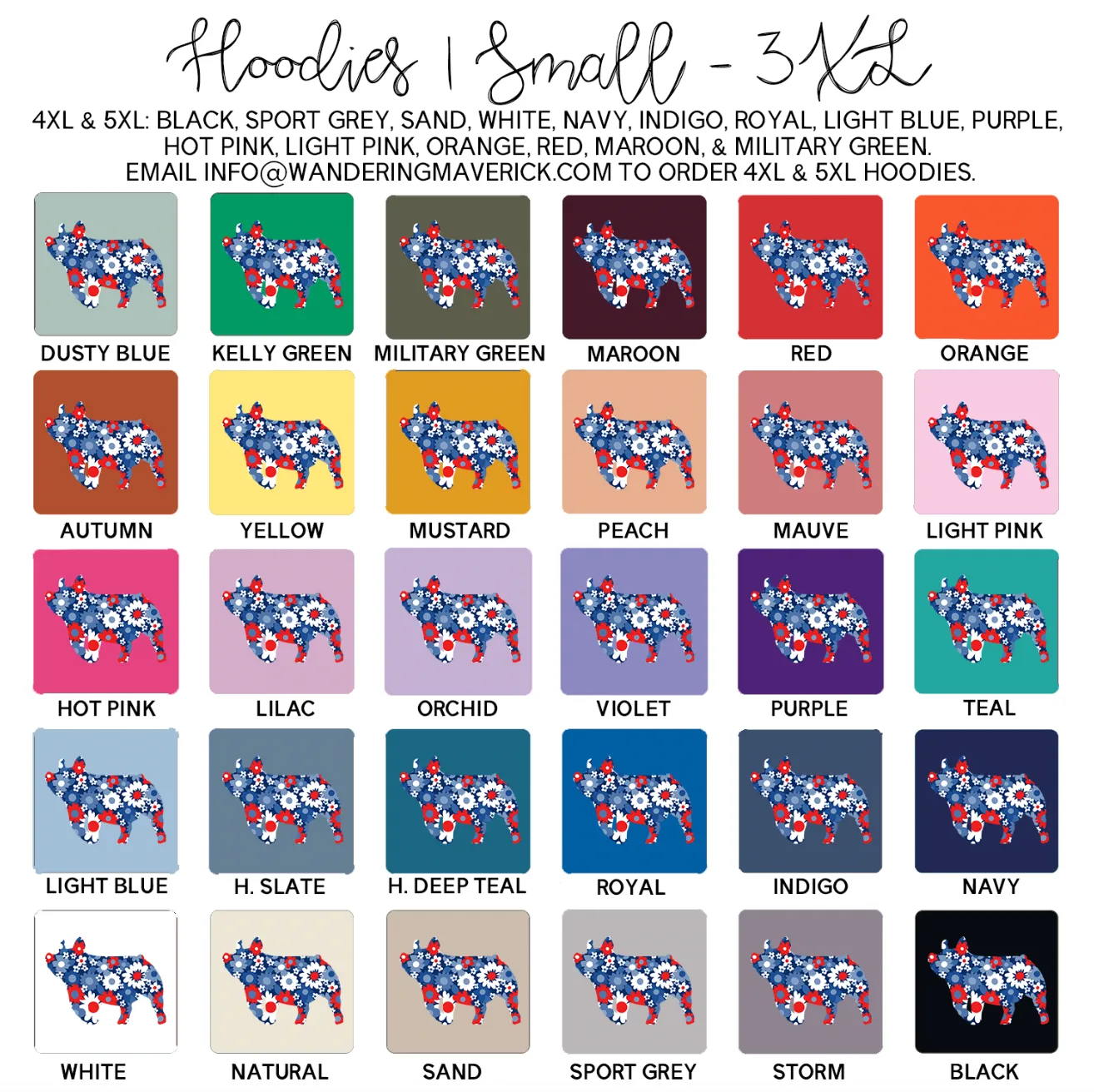Patriotic Daisy Pig Hoodie (S-3XL) Unisex - Multiple Colors!
