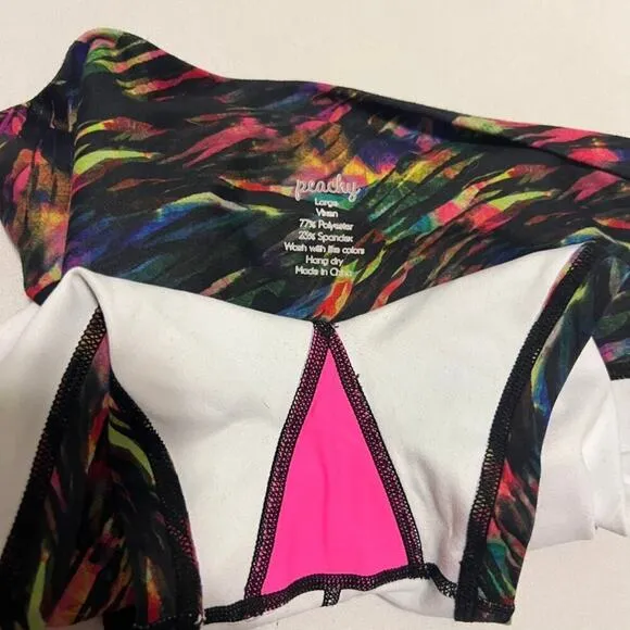 Peachy Athletics Hot Tropics Vixen Booty Shorts Large