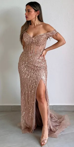 Phenomenal Allure Off-Shoulder Sequins Formal