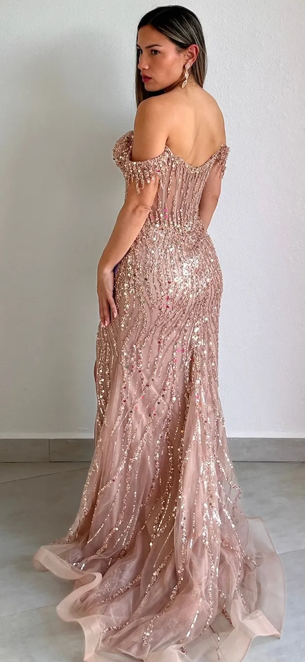 Phenomenal Allure Off-Shoulder Sequins Formal