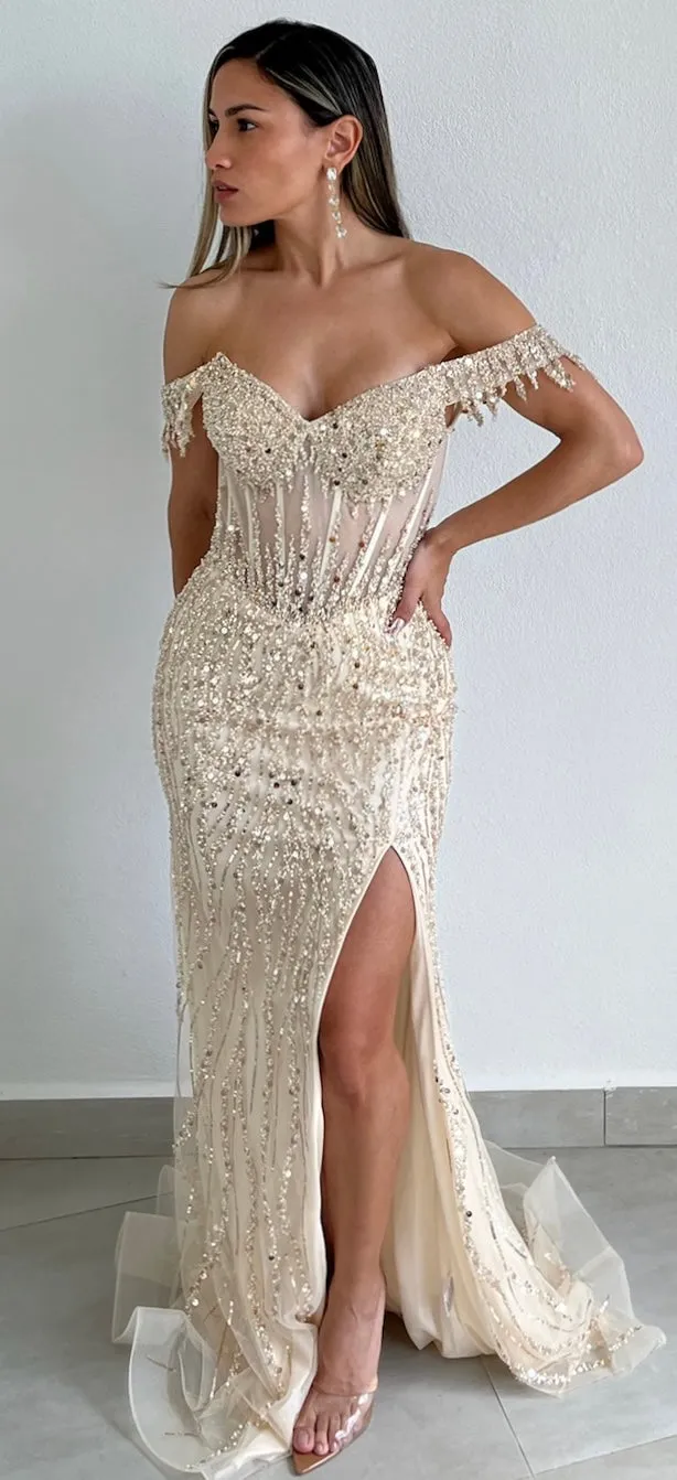 Phenomenal Allure Off-Shoulder Sequins Formal