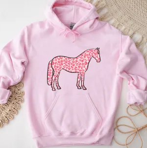 Pink Cheetah Horse Hoodie (S-3XL) Unisex - Multiple Colors!