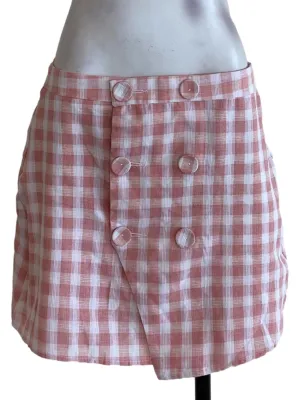 Pink Gingham Skorts