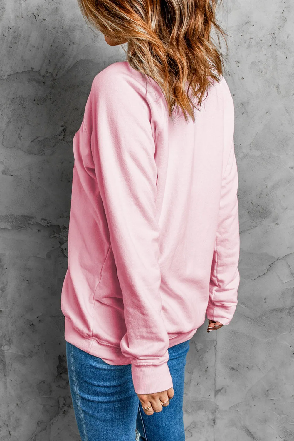 Pink Leopard AMEN Graphic Pullover Sweatshirt