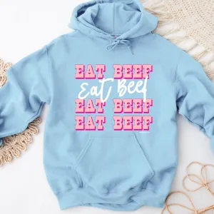 Pink Western Eat Beef Dolly Hoodie (S-3XL) Unisex - Multiple Colors!