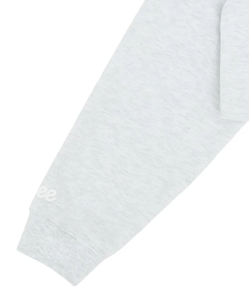 PIV'VEE ee Logo Cropped Sweatshirt - Snow Gray