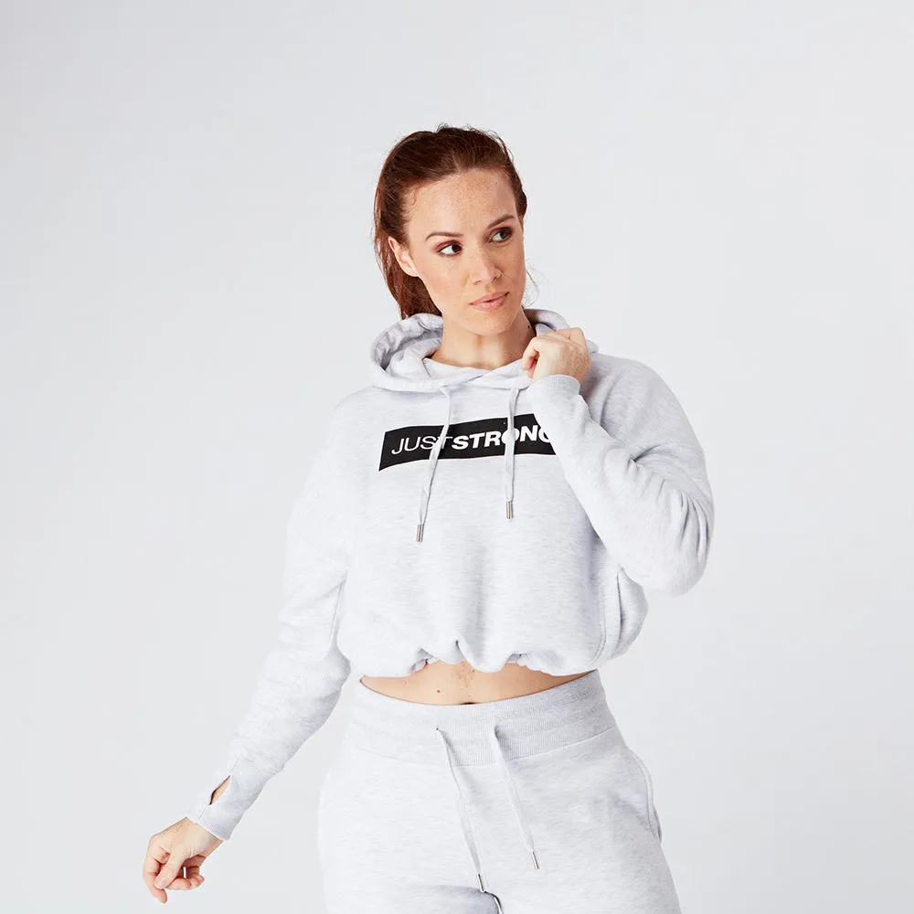 Polar Marl Relax Cropped Hoodie