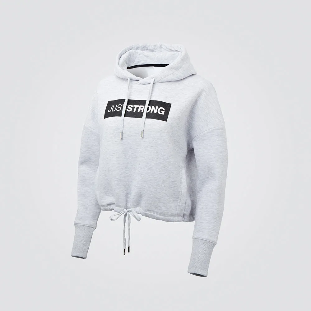 Polar Marl Relax Cropped Hoodie