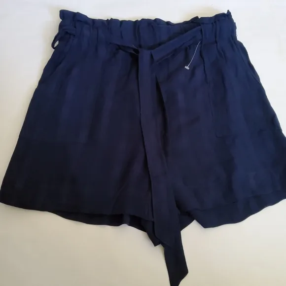 Polo Ralph Lauren High Waist Semi Sheer Shorts Size S Navy Blue New