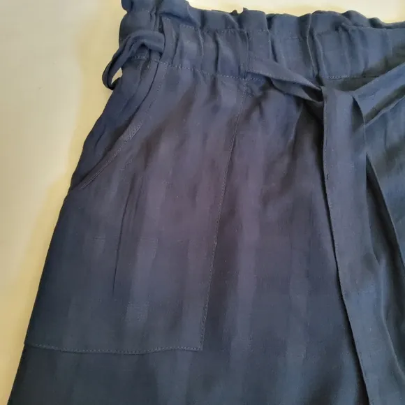 Polo Ralph Lauren High Waist Semi Sheer Shorts Size S Navy Blue New