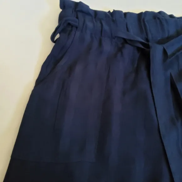 Polo Ralph Lauren High Waist Semi Sheer Shorts Size S Navy Blue New