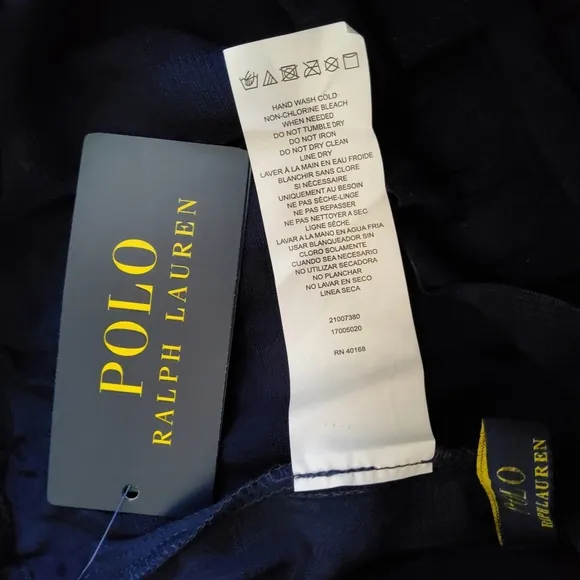 Polo Ralph Lauren High Waist Semi Sheer Shorts Size S Navy Blue New