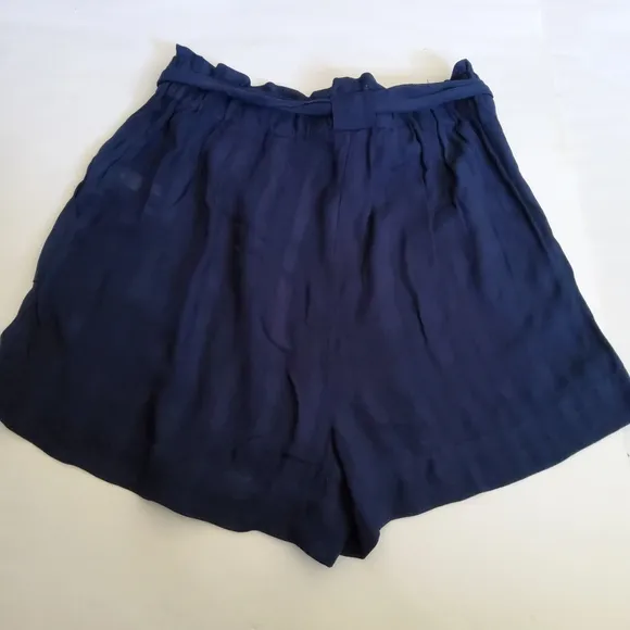 Polo Ralph Lauren High Waist Semi Sheer Shorts Size S Navy Blue New