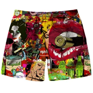 Pop Art Therapy Shorts