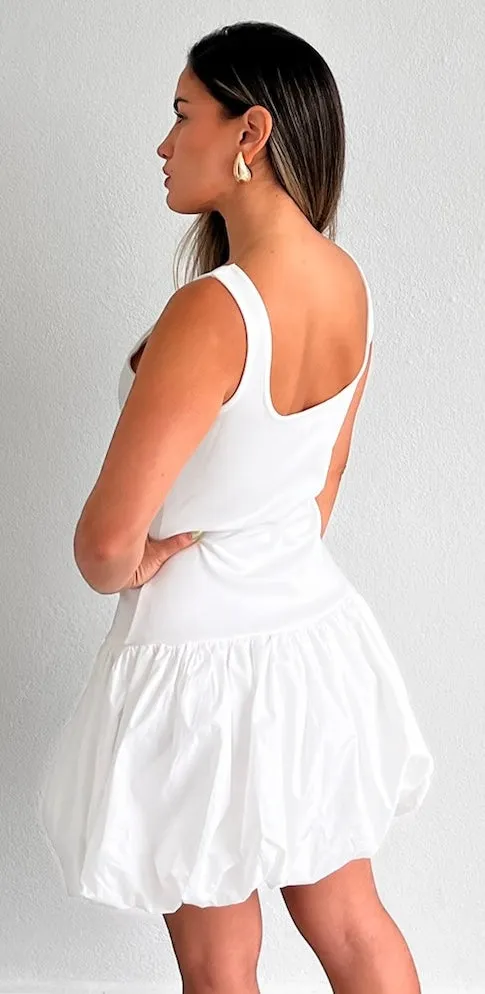 Posh & Cute White Bubble Dress